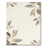 Beige Leaf Border Area Rug