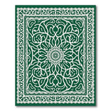 Traditional Persian Medallion Emerald Green Persian Medallion Area Rug