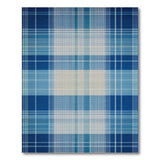 Blue and Teal Blue Plaid Geometric Area Rug