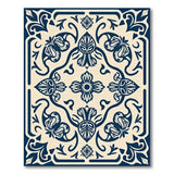 Blue and Teal Navy Blue Ornate Floral Persian Rug