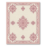 Ornate Pink Medallion Persian Area Rug