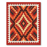 Red Southwestern Bold Red Southwestern Geometric Area Rug