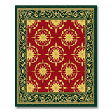 Opulent Red Gold Floral Persian Area Rug