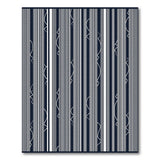 Navy White Wavy Geometric Stripe Area Rug