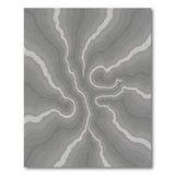 Grey Modern Grey Abstract Wave Area Rug