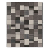 Grey Patchwork Geometric Area Rug