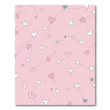 Whimsical Pink Hearts Trail Area Rug