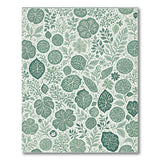 Lush Green Botanical Leaf Area Rug