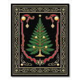 Ornate Gold Christmas Tree Area Rug