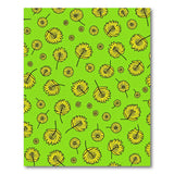 Vibrant Yellow Daisies on Lime Green Area Rug