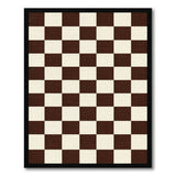 Chocolate Brown and Cream Checkerboard Area Rug