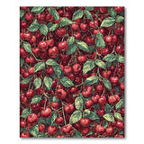 Red Vibrant Cherry Cluster Area Rug