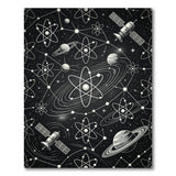 Atomic Cosmos Black White Area Rug