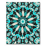 Teal Mandala Boho Area Rug