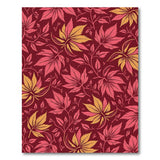 Pink Maple Leaf Floral Vintage Area Rug
