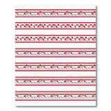 Red Maple Leaf Pavilion Border Area Rug