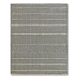 Black White Checkered Woven Geometric Modern Area Rug