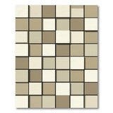 Beige and Neutral Geometric Modern Beige Grid Geometric Modern Area Rug