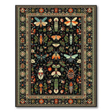 Vibrant Insect Floral Multi-Color Persian Rug