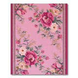 Pink Vintage Pink Rose Floral Area Rug