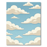 Dreamy Blue Sky Clouds Area Rug