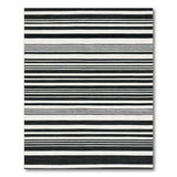 Bold Black White Striped No. 47 Area Rug