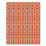 Orange Vibrant Orange Geometric Trellis Area Rug