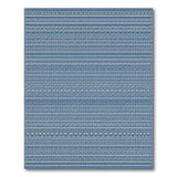 Navy Blue White Striped Woven Area Rug