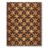 Embossed Gold Star Distressed Area Rug