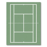 Tennis Court Green Area Rug