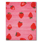 Pink Playful Pink Strawberry Pattern Area Rug