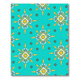Blue and Teal Geometric Modern Teal Starburst Geometric Area Rug