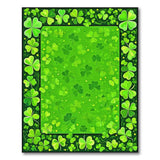 Green Lucky Shamrock Green Area Rug