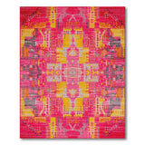 Multi-color and Patterns Vibrant Pink Geometric Modern Area Rug
