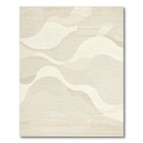 Abstract Undulating Waves Beige Area Rug
