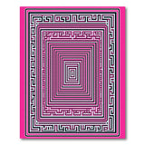 Pink Pink Labyrinth Maze Geometric Area Rug