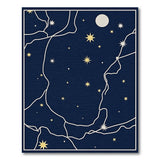 Navy Constellation Starry Sky Area Rug