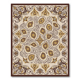 Gold Floral Beige Persian Area Rug