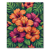 Hibiscus Bloom Multi-Color Area Rug