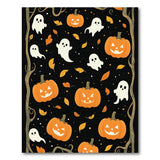 Whimsical Halloween Pumpkins Ghosts Area Rug