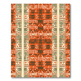 Vibrant Orange Heritage Tribal Area Rug