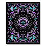 Purple Teal Mandala Persian Area Rug