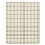Distressed Neutral Plaid Area Rug