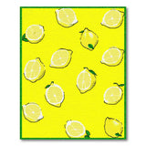 Fruit Pattern Sunny Lemon Slices Yellow Area Rug