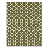 Olive Green Honeycomb Hexagon Area Rug