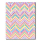 Pastel Paw Print Chevron Kids Rug