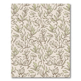Vintage Sage Leaf Vine Floral Area Rug