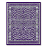 Purple Geometric Lattice Geometric Modern Area Rug