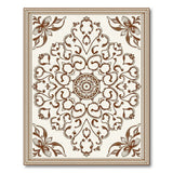Ornate Brown Medallion Persian Area Rug