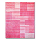 Red Bold Red Geometric Abstract Area Rug